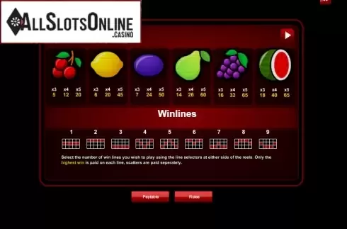 Screen2. Super Fruit 7 from 1X2gaming