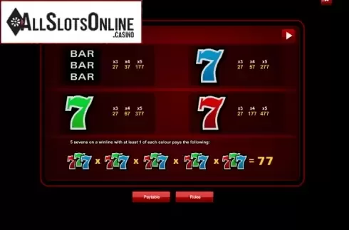 Screen3. Super Fruit 7 from 1X2gaming