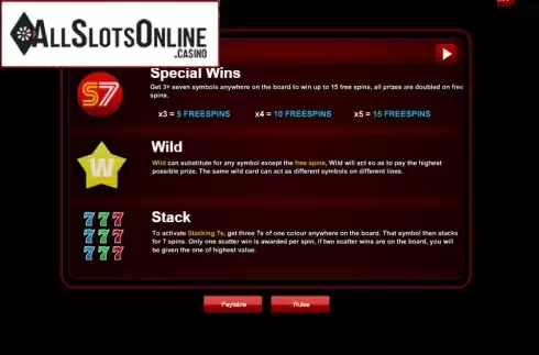 Screen4. Super Fruit 7 from 1X2gaming