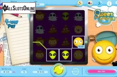 Screen5. Sweet Emojis from Booming Games