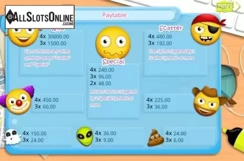 Screen2. Sweet Emojis from Booming Games