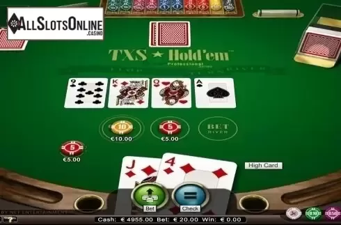 Game Screen. Texas Holdem Professional Series Low Limit from NetEnt