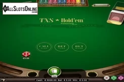 Game Screen. Texas Holdem Professional Series Low Limit from NetEnt