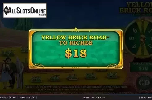 Total Win in Bonus Game Screen