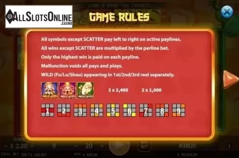 Game Rules. Three Gods from KA Gaming