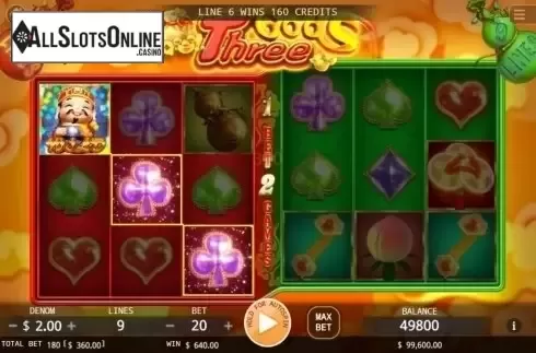 Win Screen. Three Gods from KA Gaming