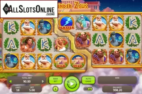 Game Workflow screen. Thunder Zeus from Booongo