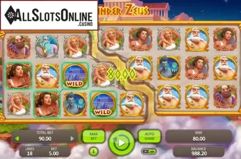 Win Screen. Thunder Zeus from Booongo