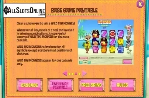 Paytable 3. Tiki Totems from Roxor Gaming