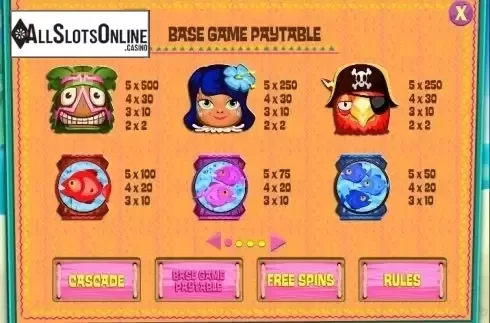 Paytable 1. Tiki Totems from Roxor Gaming