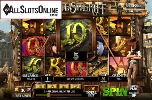 Win. True Sheriff from Betsoft