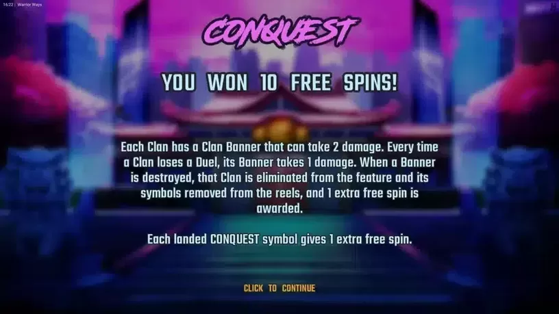 Warrior Ways slot screenshot 4