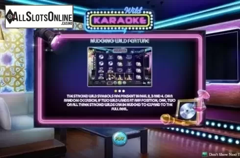 Start Screen. Wild Karaoke from ReelNRG