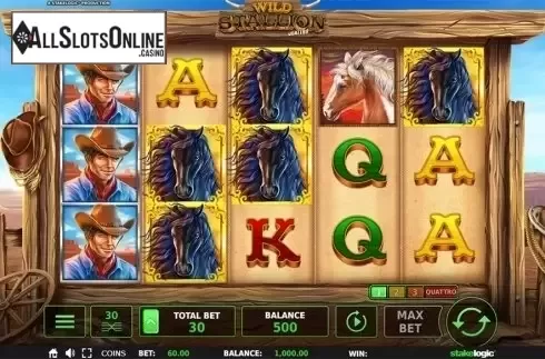Reels screen. Wild Stallion from StakeLogic