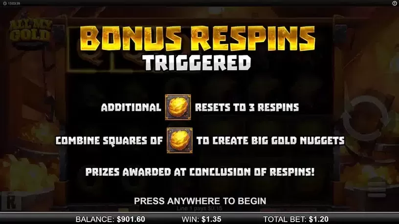 All My Gold slot screenshot 3