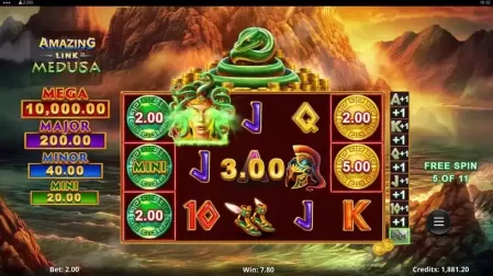Amazing Link Medusa slot screenshot 4