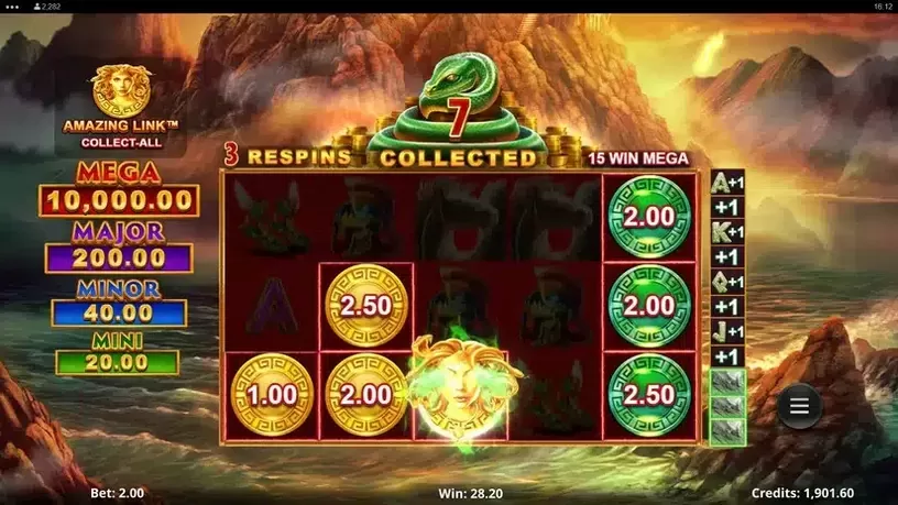 Amazing Link Medusa slot screenshot