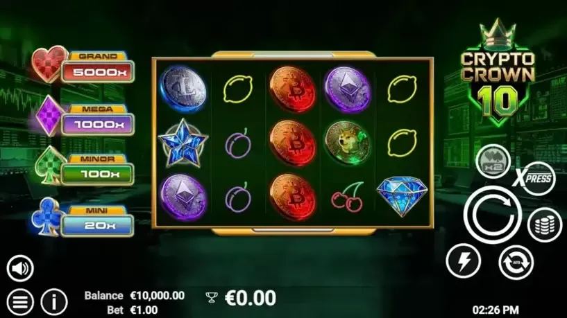 Crypto Crown 10 slot screenshot 