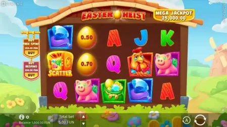 Easter Heist slot screenshot 2