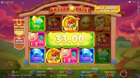 Easter Heist slot screenshot 6