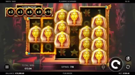 Flaming Scarabs slot screenshot 4