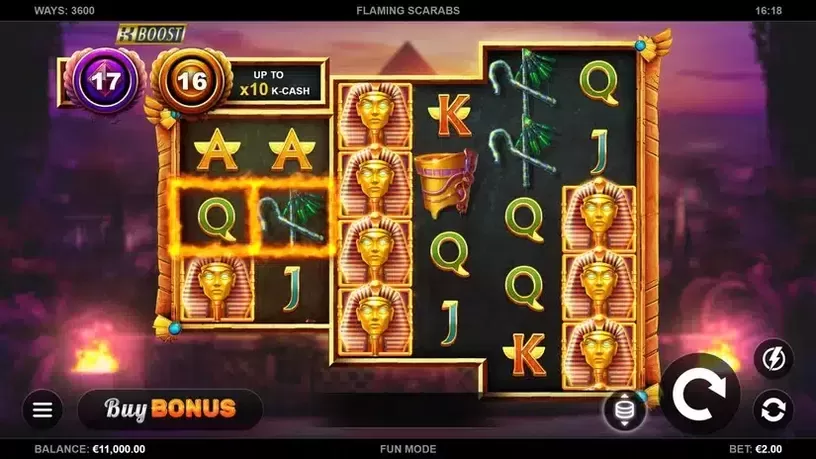 Flaming Scarabs slot screenshot 1