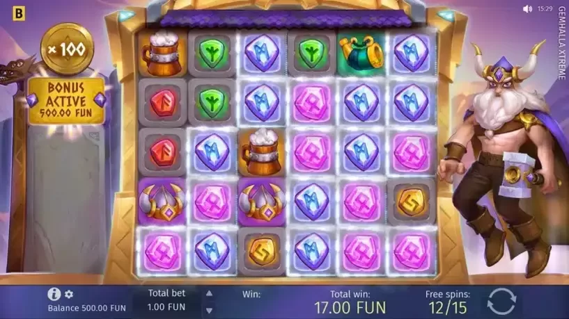 Gemhalla Xtreme slot screenshot 