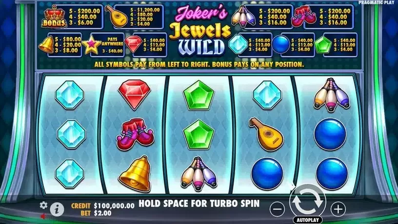 Joker’s Jewels Wild slot screenshot 1
