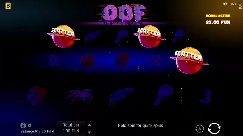 OOF The Goldmine Planet slot screenshot 2