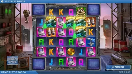 Pug Thugs of Nitropolis slot screenshot 2