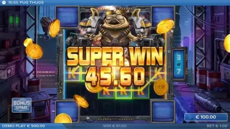 Pug Thugs of Nitropolis slot screenshot 6