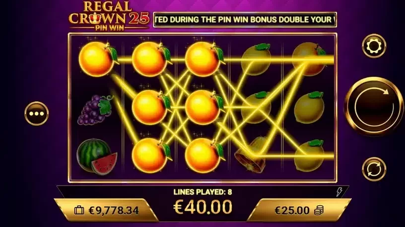 Regal Crown 25 slot screenshot 2