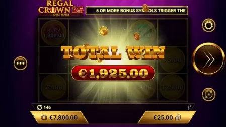 Regal Crown 25 slot screenshot 7