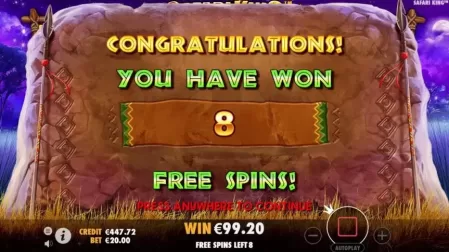 Safari King slot screenshot 4