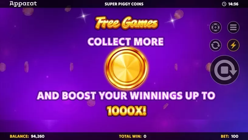 Super Piggy Coins slot screenshot 3