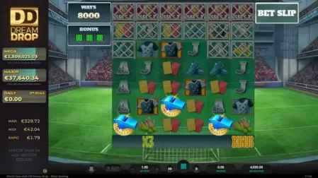 World Class Kick Off Dream Drop slot screenshot 2