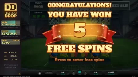 World Class Kick Off Dream Drop slot screenshot 3